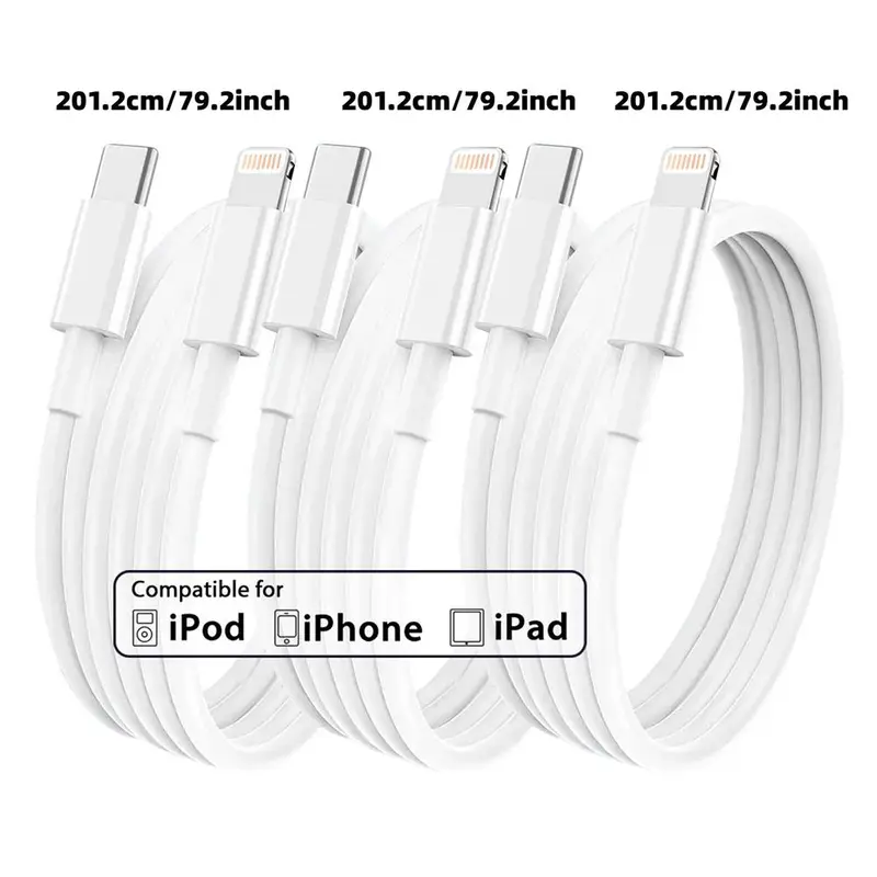 20W 6.6FT Type-C Fast Charging Cable for iPhone iPad Mini, Car Fast Charger, Phone Accessories, Mini Travel Products, Gifts For Boyfriend, Quick Charger, USB Cable, USB Charger Connector, Charger Set, Typec Fast Charging 1