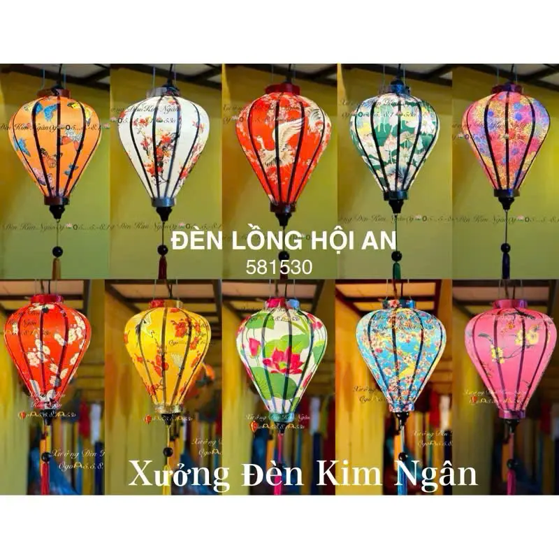 Đèn Lồng Hội An Hoạ Tiết (CÓ SẴN)mua 10 =sỉ- Kim Ngân Lantern