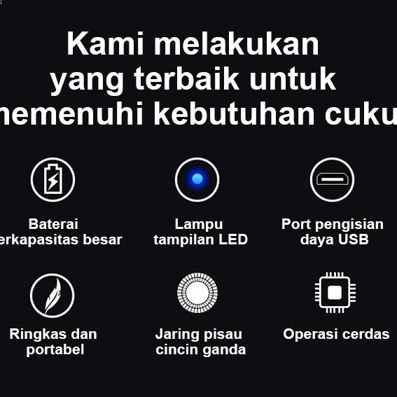 MAIMEITE Mini Electric Shaver Mini Cukur Jenggot Portable Electric Razor Beard Knife USB Charging Biru Kumis 3