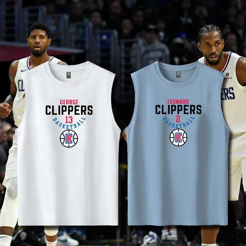 Clippers Kawhi Leonard Paul George No. 2 No. 13 Sports Sleeveless T-Shirt Large Size Breathable Vest