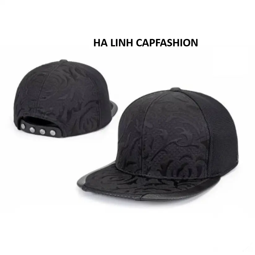 Nón Snapback Mũ Lưỡi Trai Hoa Văn Hiphop Thời Trang Cao Cấp Nam Nữ (Mã MC17 - Đen)