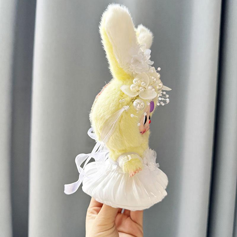 Product Introduction of Only Doll Clothes] Adorable Baby Three Macaron Bunny Series Doll Clothes - Soft Plush Dress for 3-Year-Olds - Perfect Gift for Your Little One 19