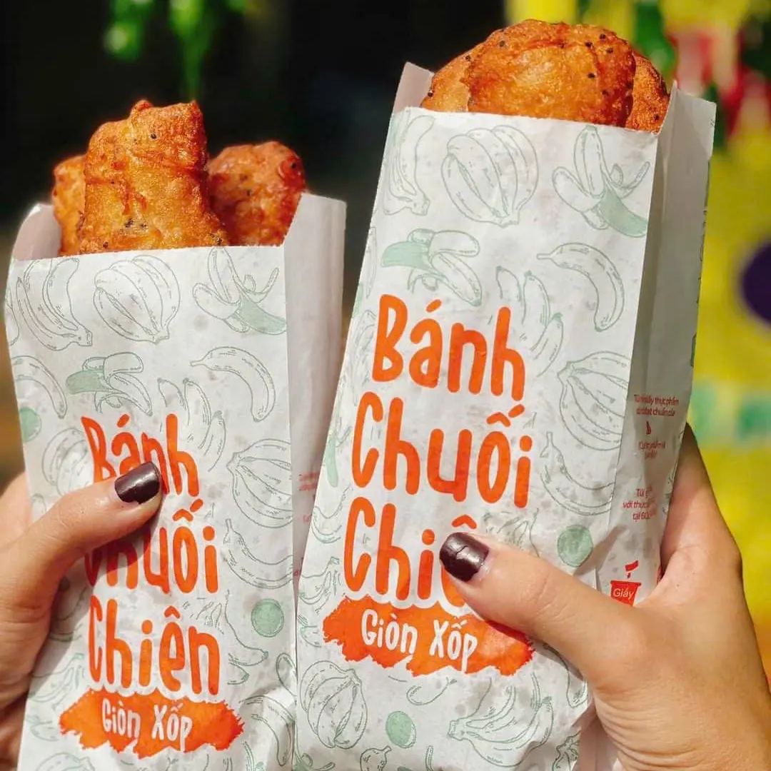 Túi đựng chuối chiên và khoai chiên chữ cam 100 túi