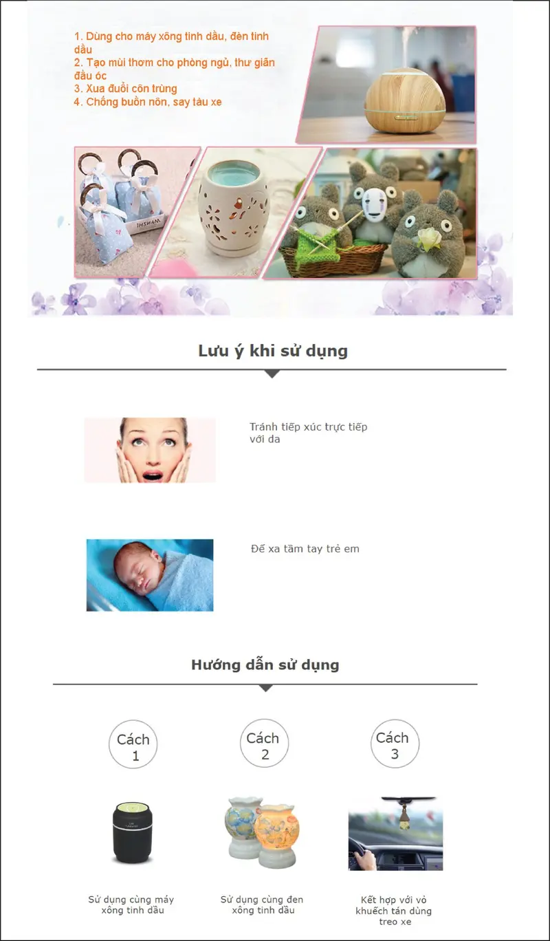 Product Introduction of Combo 2 lọ Tinh Dầu Treo Xe Hơi Treo Xe Ô Tô Khử Mùi Chống Say Xe Hiệu Quả‎ 0