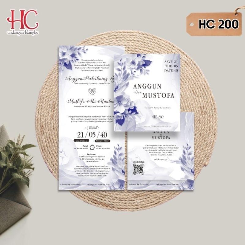 Undangan Pernikahan HC 200 Elegan Modern Paket Lengkap 100 PCS Gratis Label & Plastik - JanjiKita | Default