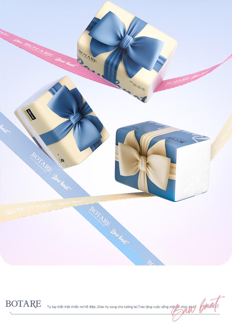 Product Introduction of 【27 gói】Botare chất giấy từ bột gỗ nguyên sinh, 4 lớp siêu dày, 296 tờ 175*140mm Nơ Hồ Điệp 33