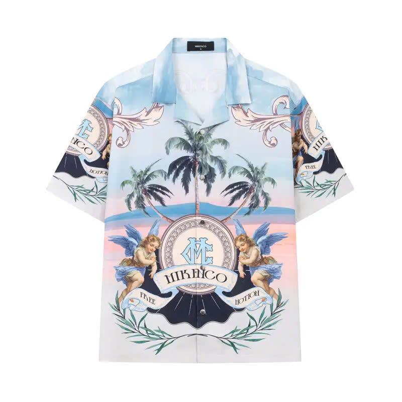 Áo sơ mi FAIRYLAND SHIRT Mikenco chính hãng Nam Menswear Unisex Có Cổ ngắn tay Cuban Cuban Shirt