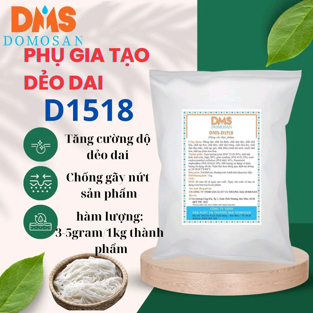 1kg D1518 Tạo Dẻo Dai cho bún,Phở, Bánh tráng