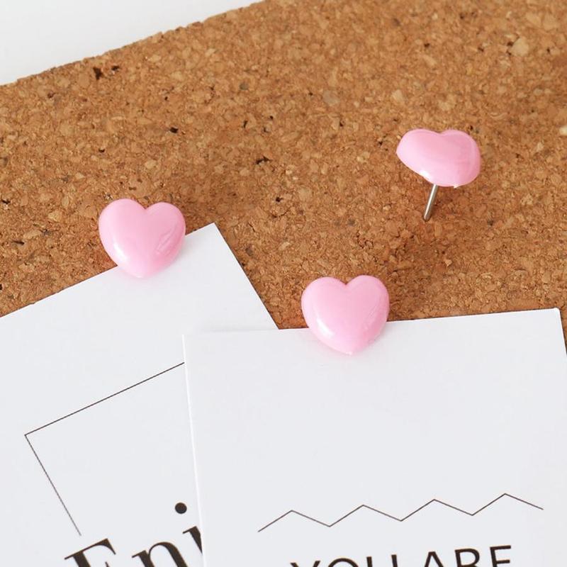 Heart Shaped Photo Push Pins, 20pcs Cute Creative Colorful Photo Fixing Pins, Diy Photo Display Tool for Home School Office 6