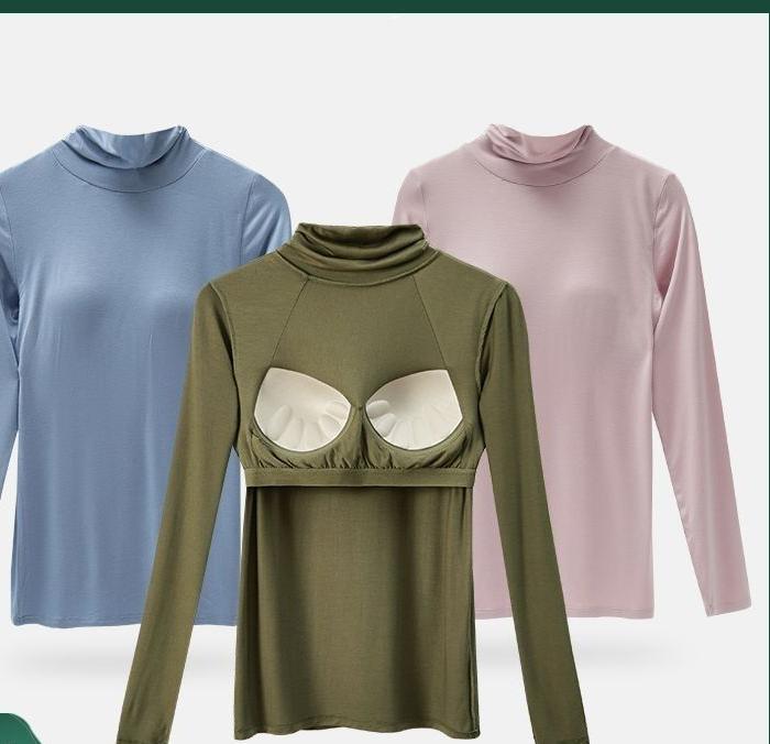 Product Introduction of Modal Women's Turtleneck Long-sleeved Bottoming Shirt Autumn and Winter Integrated Thermal Underwear Clothes 7