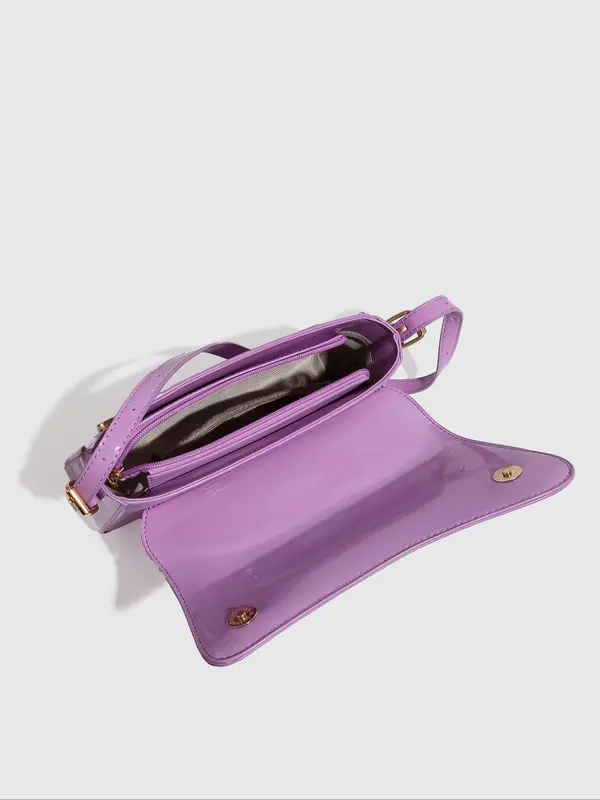 Women's Solid Color Shoulder Bag, Fashionable PU Leather Crossbody Bag for Daily Used, Casual Trendy Versatile High-quality Daily Commuting Bag 5