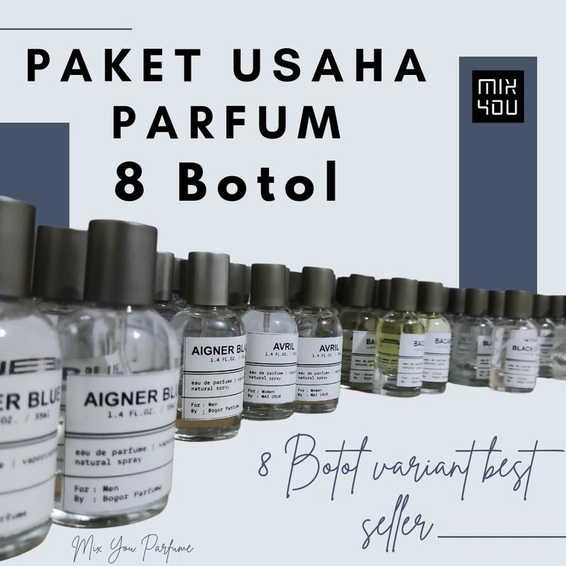 Paket Usaha Parfum isi 8 Botol perfume wangi pria dan wanita best seller 0