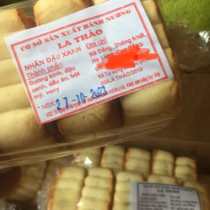 Combo 20 cái Bánh nướng Hạ Lang - Cao Bằng ( 4 túi  ) nhân thập cẩm và nhân đậu xanh. Cake Ăn Vặt Food   Tết Xmas cookie 2
