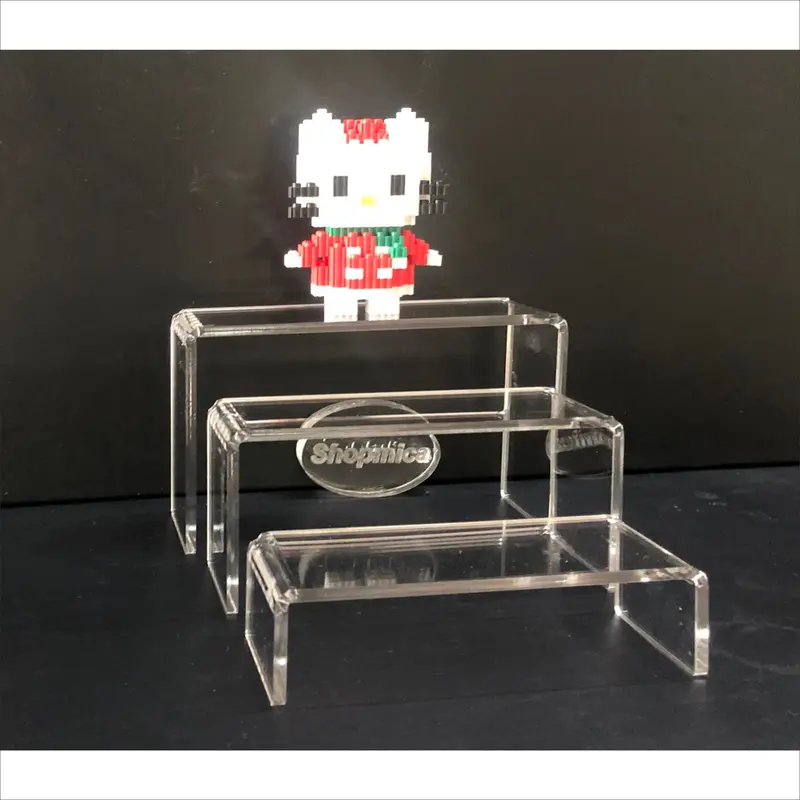 Bộ Bậc Thang Mica Trong 3 Chiếc Chữ U Để Trưng Bày Sản Phẩm Lego Mô Hình Đồ Chơi Các Cỡ 0