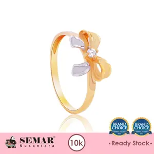 Cincin Emas Jessica Ribbon Gold 10K Semar Nusantara