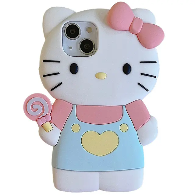 Ốp Điện Thoại Dễ Thương, Thiết Kế Kuromi 3D Kawaii, Hello Kitty, Mymelody, Tương Thích Với iPhone 14 13 12 11 15 Pro Max XR XS MAX X, Ốp Lưng Silicon 6