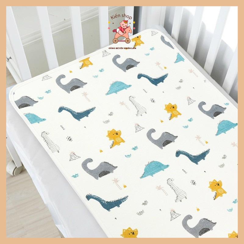 Lót Chống Thấm Sợi Tre, Miếng Lót Thay Bỉm Chống Thấm 5 Lớp Organic Cho Bé KT 50*70cm Kiến Baby Store