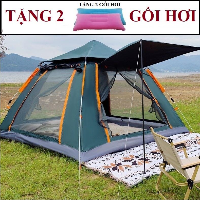  Lều Cắm Trại Du Lịch Tự Bung Dành Cho 3-5 Người Chống Thấm Nước Chống Nắng Tốt Thông Gió Mát Mẻ 2 Cửa Thoáng Mát 4 Cửa Lớn Kích Thước 200x2000x140cm 