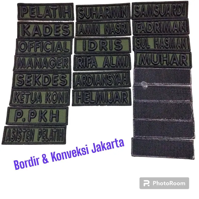 Bordir Nama Timbul 3