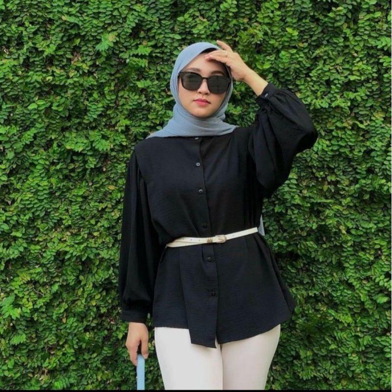 [BISA COD] BLOUSE CRINCLE PREMIUM TERMURAH/KEMEJA WANITA FORMAL/BLOUSE WANITA 5