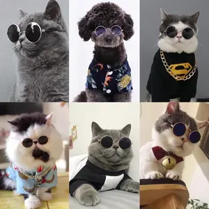 Kacamata Kucing Peliharaan 6577 Kaca Mata Lucu Anjing Anabul Hitam Fashion Hewan Anti UV Lucu Aksesoris