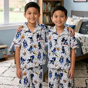 Piyama Anak Motif Batman / Piyama Anak / Baju Tidur Anak Cowok / Setelan Anak Cowok / Baju Anak Laki-Laki