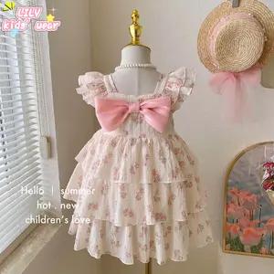 Lily Kids 2-6 years old Korean children's clothes girls floral sundresses, new summer clothes, foreign cake skirts, children's small fresh dresses