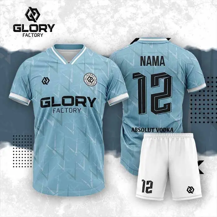 Glory Factory Jersey Sepak Bola & Futsal Set Pria dan Wanita Printing Unisex Bahan Premium Cepat Kering Nyaman Dipakai sport Baju Olahraga poli 0