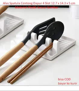Alas Spatula Centong Dapur 4 Slot 12.7 x 14.3 x 5 cm Material Plastik Sesuai Gambar