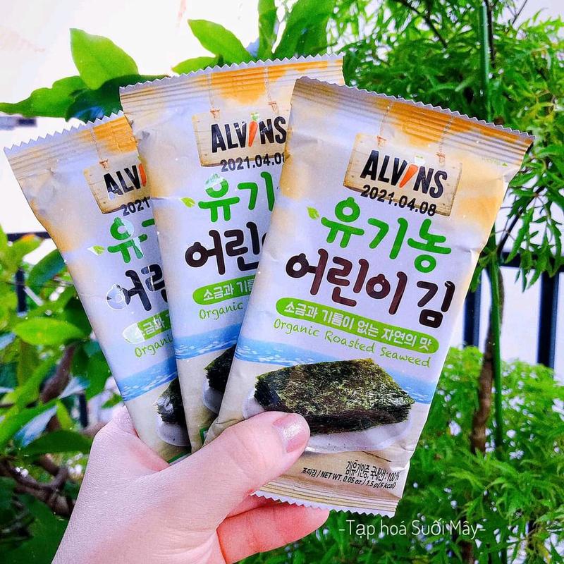 (Lẻ 1 gói) Rong biển hữu cơ tách muối alvins Hữu cơ