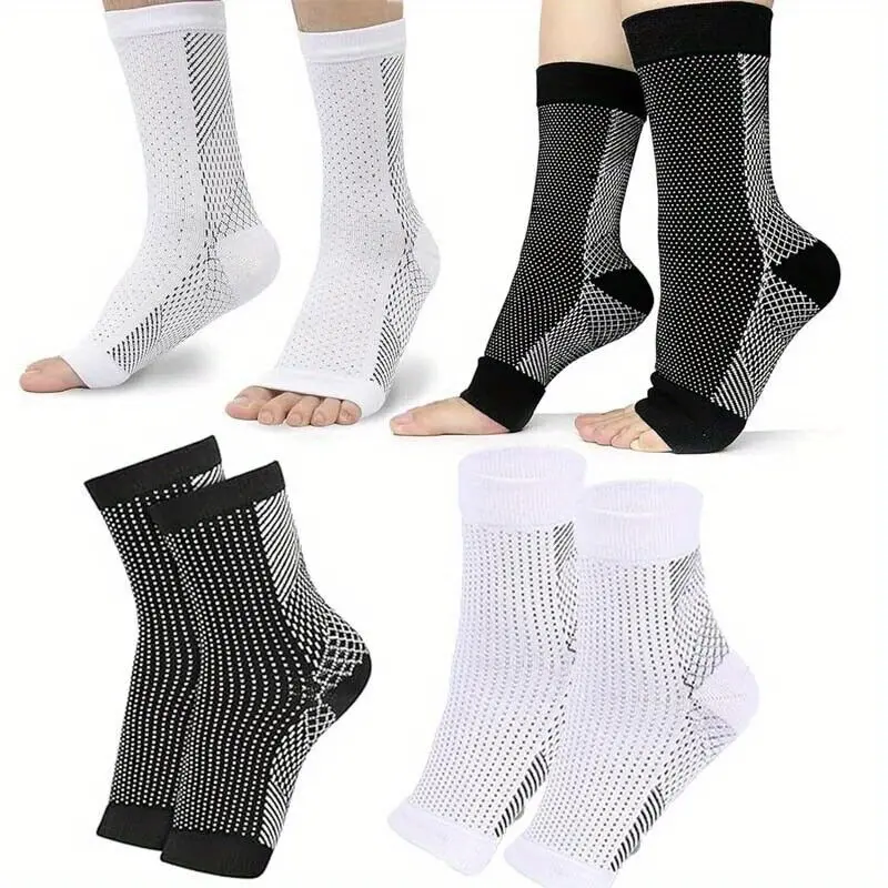 4 Pairs Socks Ankle Brace And Tendonitis Compression Sock Running Pressure Socks 1