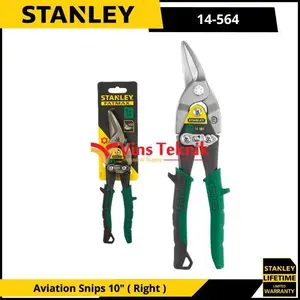 STANLEY 14-564-22 Gunting Baja Gunting Hollow Baja Ringan Gunting Seng Max Steel Aviation Snips 14-564 ( Right )