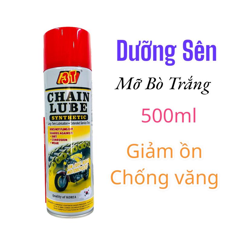 Dưỡng Sên Bôi Trơn Xích Mỡ Bò Nước 3T Chain Lube 500ml - Chai Xịt Sên Xe Máy