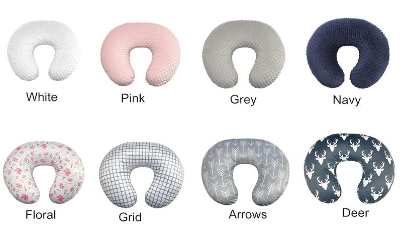 Product Introduction of Baby Nursing Pillow Cover  Minky Breastfeeding Pillow Slipcover Ultra Soft Snug Fits On Newborn Nursing Pillow 8