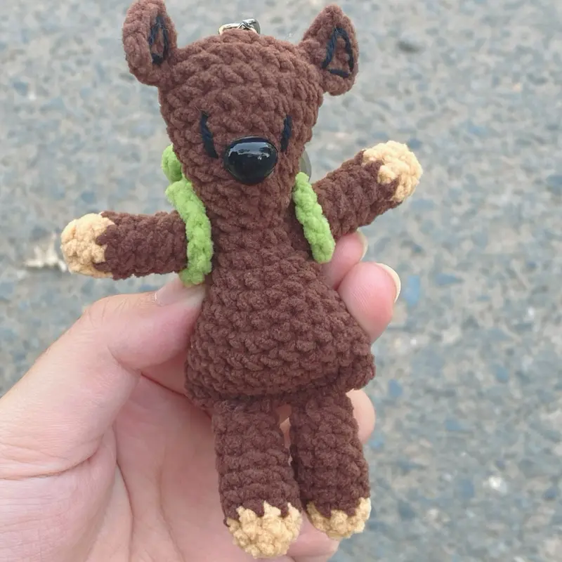Gấu Teddy Mr Bean móc len handmade móc khoá Móc Chìa Khoá 6