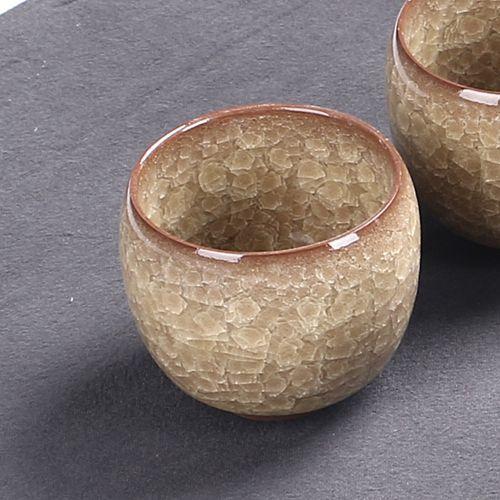 Product Introduction of Made in China Dehua Boutique Cooling Cup Little Dragon Egg Colorful Ceramic Tea Set Boccaro Cup Crackle Glaze Water Cup Kung Fu Tea Cup Beer Mug Set 9