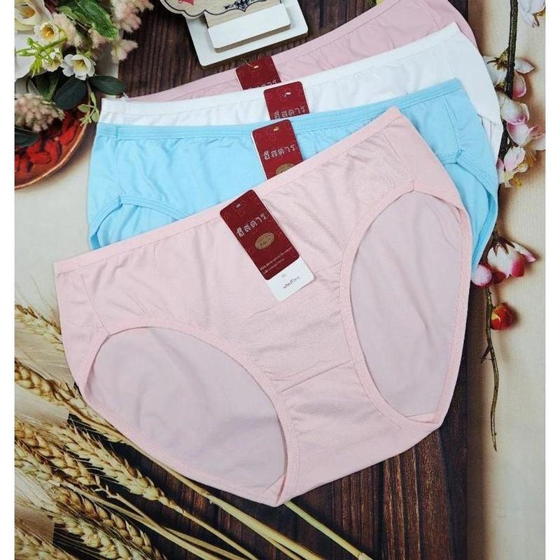 Combo 10 Quần Lót Nữ Cotton Lưng Ngắn Trơn Mềm Mịn Thoáng Mát Co Giãn Tốt (size 60-70 Kg) - Ngọċ Chinh Bikini 3