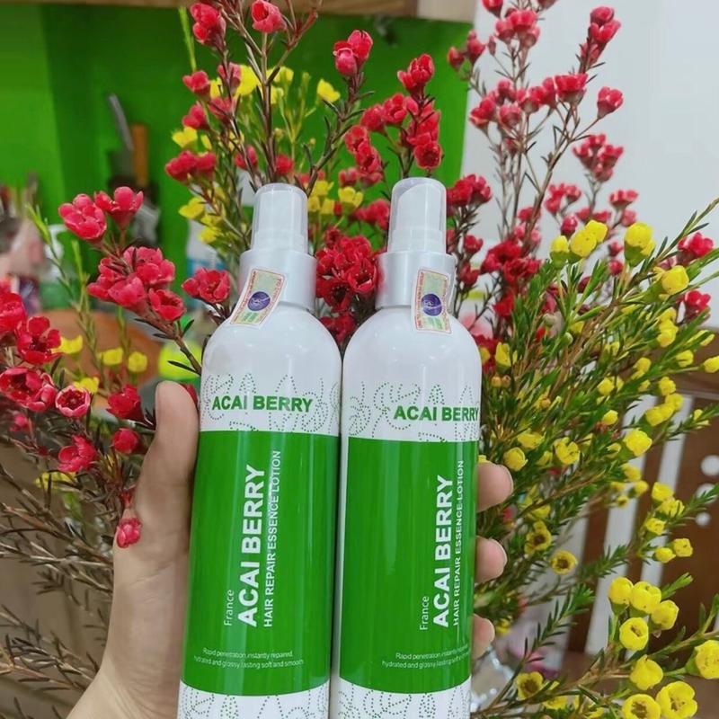 Xịt dưỡng tóc Collagen Acai Berry phục hồi tóc hư tổn nặng