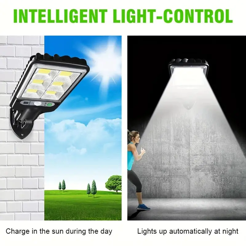 Solar Powered Motion Sensor Light, 4 Counts Safety Solar Street Light with Remote Control, Outdoor Led Light for Garden, Garage, Backyard 5