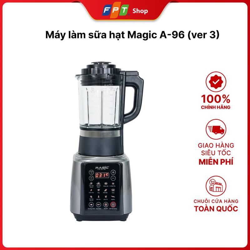 Máy làm sữa hạt Magic A-96 ver 3, công suất xay 790w, dung tích cối 1.75l, 12 chế độ nấu, dao 6 lưỡi 3d, trọng lượng 4.8kg, bảo hành 12 tháng