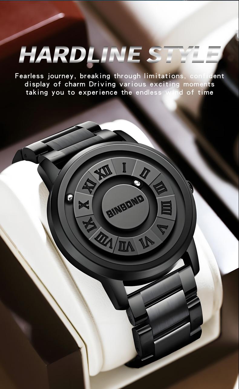 Product Introduction of Men Watch Black Technology Watch New Concept Personalized Magnetic Suspension Steel Waterproof Male Fashion Quartz Watches Gift 21