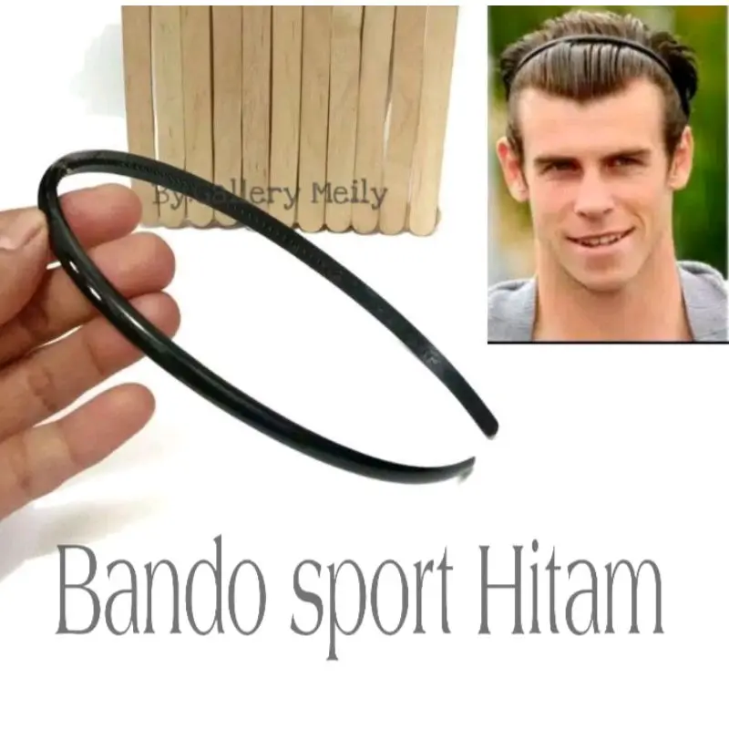 Bando Sport Hitam (Kode001) aksesoris wanita Headbands