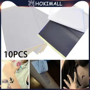 10 Pcs Kertas Karbon Tato Transfer Manual untuk Stensil Tattoo Paper Spirit dengan Tracing Termal Karbon
