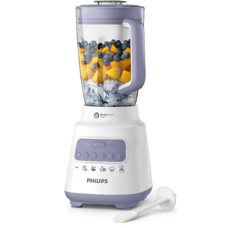 Máy xay sinh tố HR2221 HR2222, 700 W, cối 2 lít, 5 tốc độ và 1 số nhồi, cối xay khô/ngũ cốc
