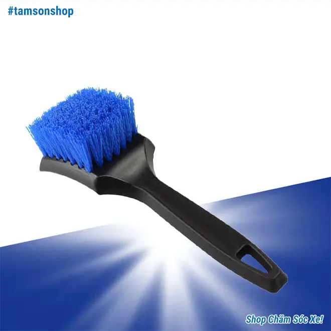 Bàn chải bánh xe, lốp xe, thảm sàn, vệ sinh ô tô đa năng - xanh đen