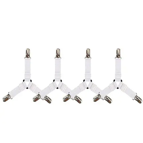 Dụng Cụ Kẹp Ga Trải Giường Đàn Hồi, 4 Cái / bộ, Dụng Cụ Chốt Thắt Lưng, Kẹp Ga Trải Giường, Cho Vỏ Nệm, Chăn, Chăn Bông, Giá Đỡ Chăn Bông, Dụng Cụ Sắp Xếp Dệt 6