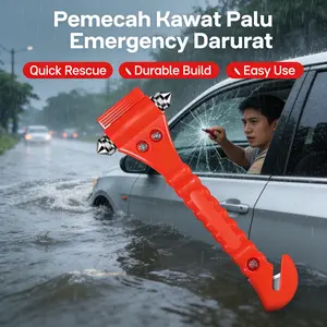 Palu Pemecah Kaca & Penguncip Pergantian 2 in 1 untuk Mobil - Aksesoris Keselamatan Multifungsi, Ringan & Praktis untuk Situasi Darurat, Model [Model Name], Panjang [Panjang cm], Berat [Berat kg]