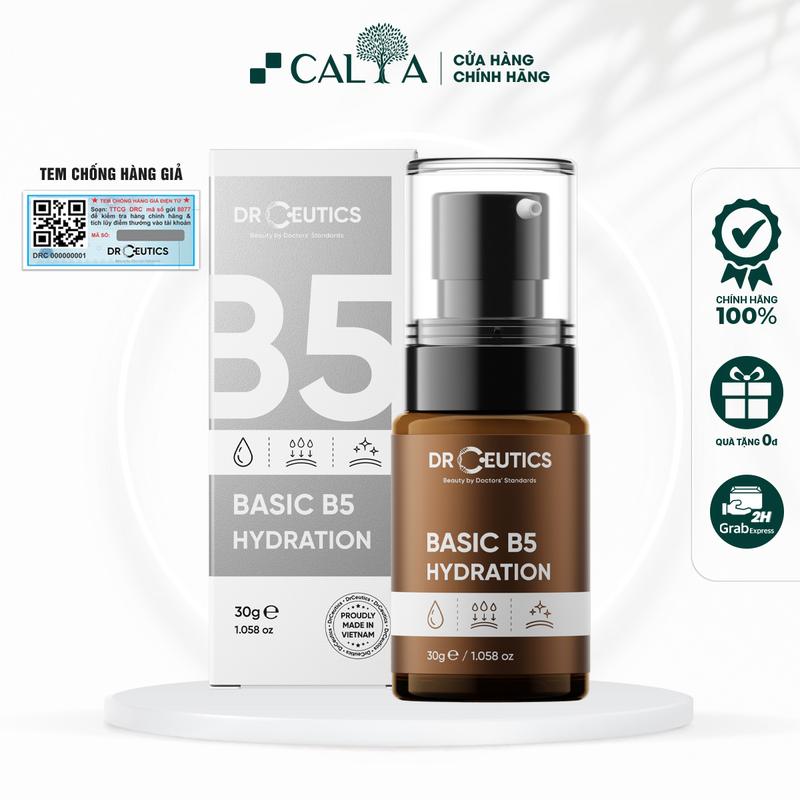 Tinh Chất Serum DrCeutics Basic B5 Hydration 5% Cấp Ẩm Làm Dịu Cho Da Dầu Mụn - Dr.Ceutics 30g
