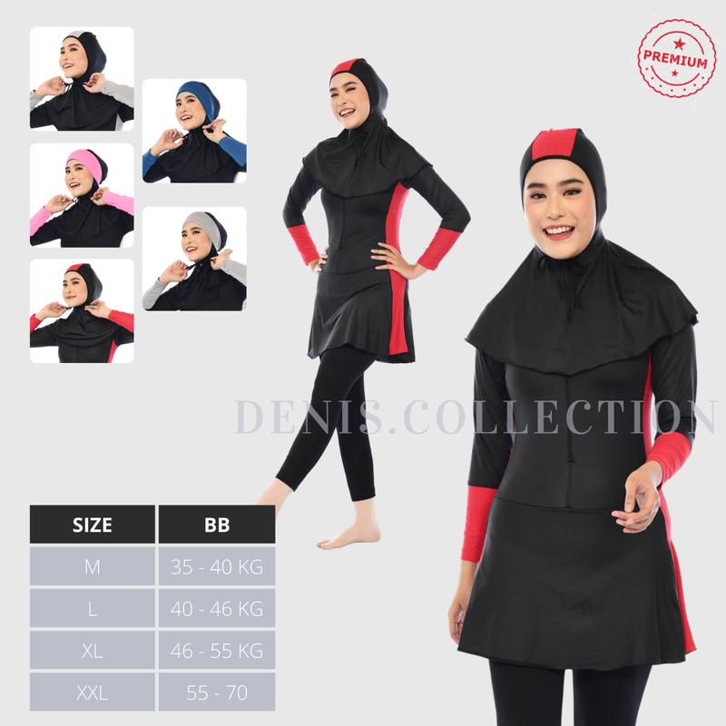 Baju Renang Muslimah Dewasa Baju Renang Wanita Muslim Baju Berenang Perempuan Remaja BEST SELLER Panjang Syari baju renang muslim dewasa 6