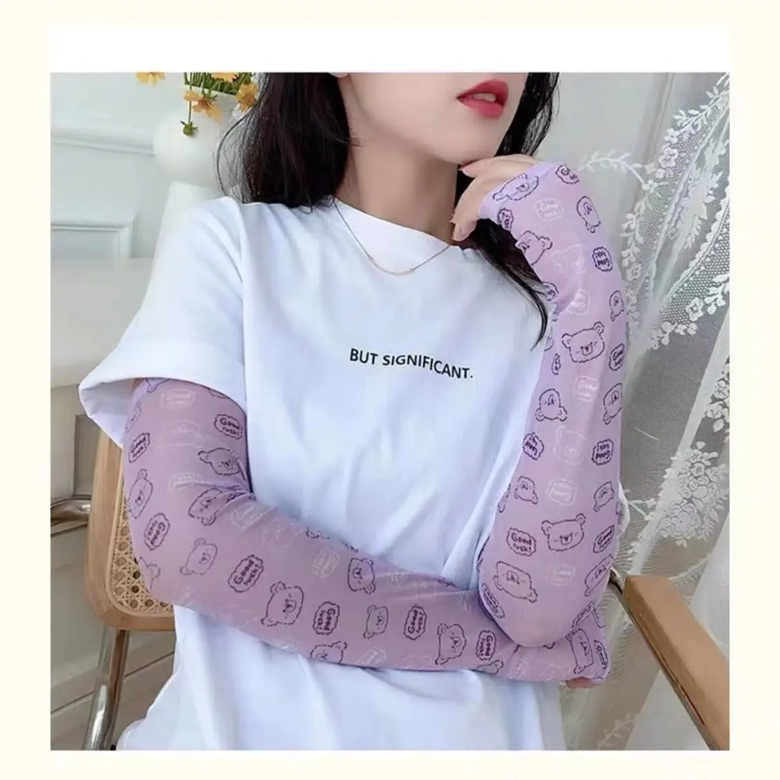 Găng Tay Ống Bọc Băng Chống Nắng, Găng Cánh Tay Bảo Vệ Cánh Tay, Dễ Thương Và Thoáng Khí, Lưới Mỏng, Ống Bọc Cánh Tay Dễ Phối Đồ Thích Hợp Để Lái Xe, Mùa Hè Năm 2025, Xếp Hạng 3363 Người